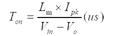LED驅動電源導通(tōng)時(shí)間公式