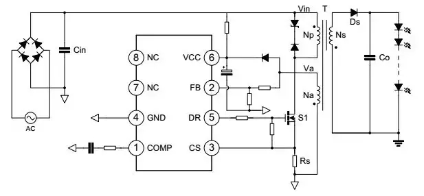 <a href='' class='text_a'>LED恒流驅動電源</a>電路